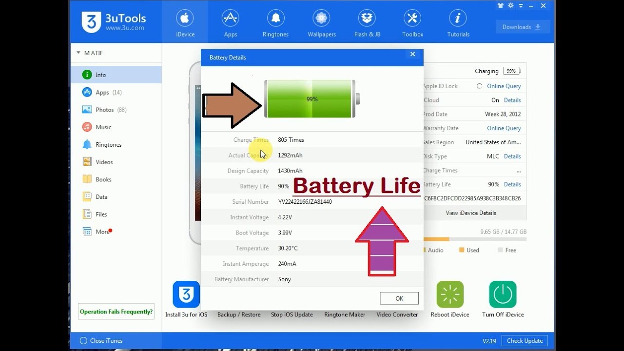 How To Check Your Battery Life On 3utools
